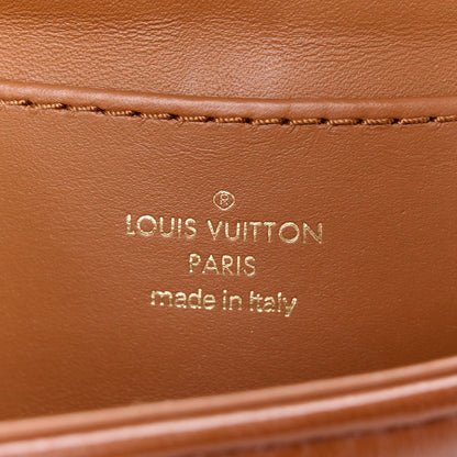 Louis Vuitton Lambskin Malletage Top Handle GO-14 MM Tan 7 of 11