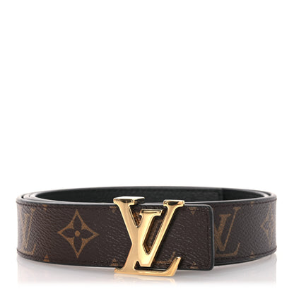 Louis Vuitton Calfskin Monogram 20mm LV Iconic Reversible Belt 95 38 Black 1 of 7