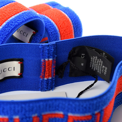 Gucci Cotton Logo Headband and Wrist Set M Blue Orange 5 of 6