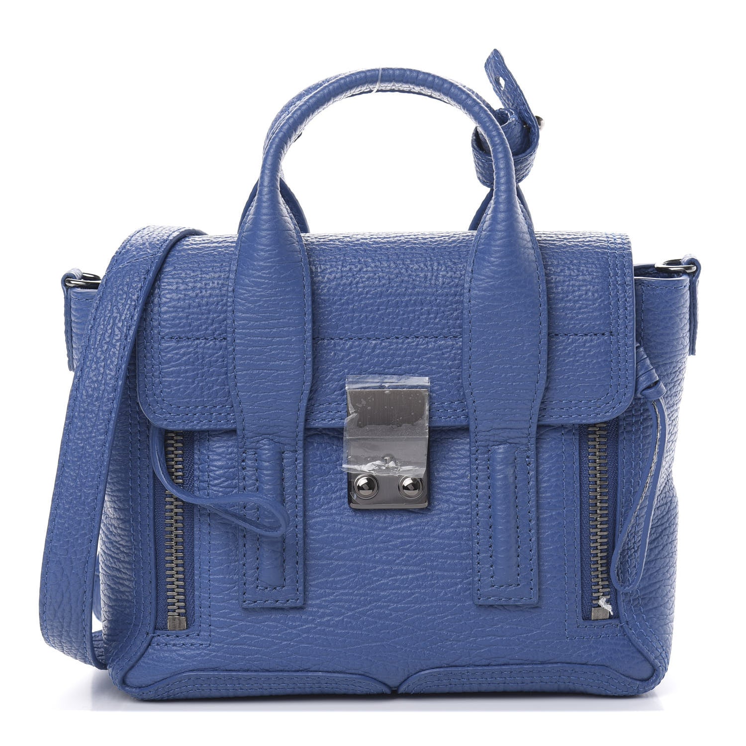 3.1 Phillip Lim 3.1 Textured Calfskin Mini Pashli Satchel Cerulean 1 of 10