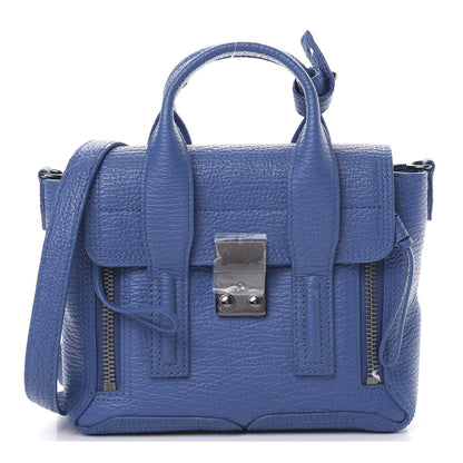 3.1 Phillip Lim 3.1 Textured Calfskin Mini Pashli Satchel Cerulean 1 of 10