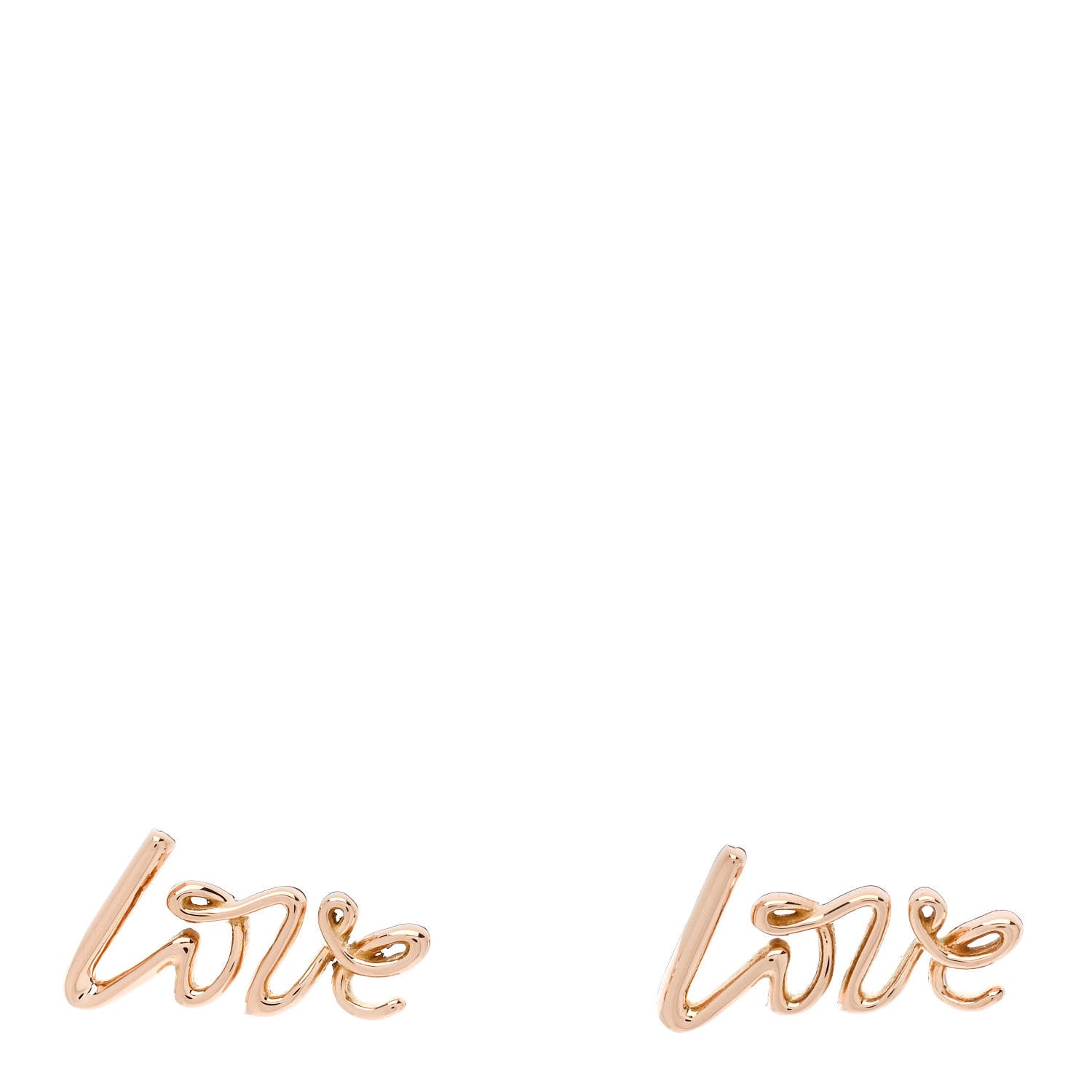 Tiffany 18K Rose Gold Paloma's Graffiti Love Earrings 1 of 4