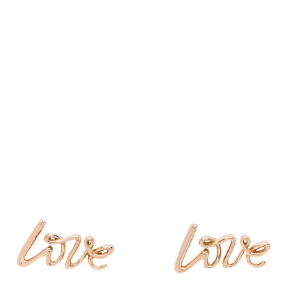 Tiffany 18K Rose Gold Paloma's Graffiti Love Earrings 1 of 4
