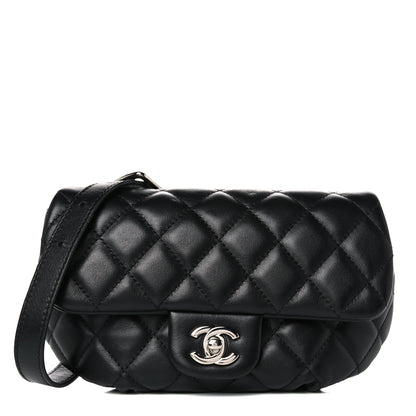 Chanel Calfskin Quilted CC Uniform Flap Belt Bag Black 1 of 15