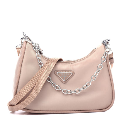 Prada Tessuto Nylon Saffiano Mini Re-Edition 2000 Shoulder Bag Cammeo 1 of 12