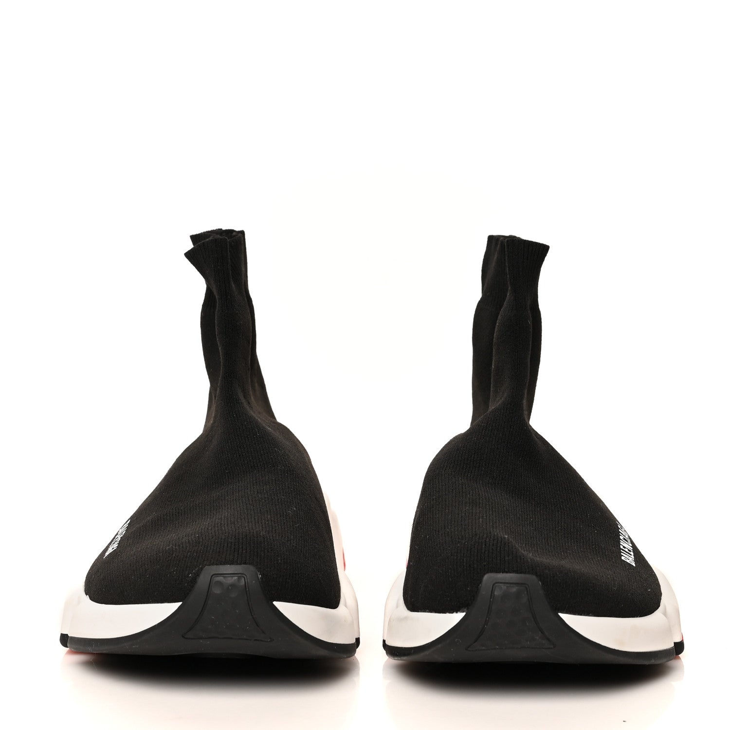 Balenciaga Neoprene Knit Mens Speed Sneakers 39 Black White Red 2 of 8