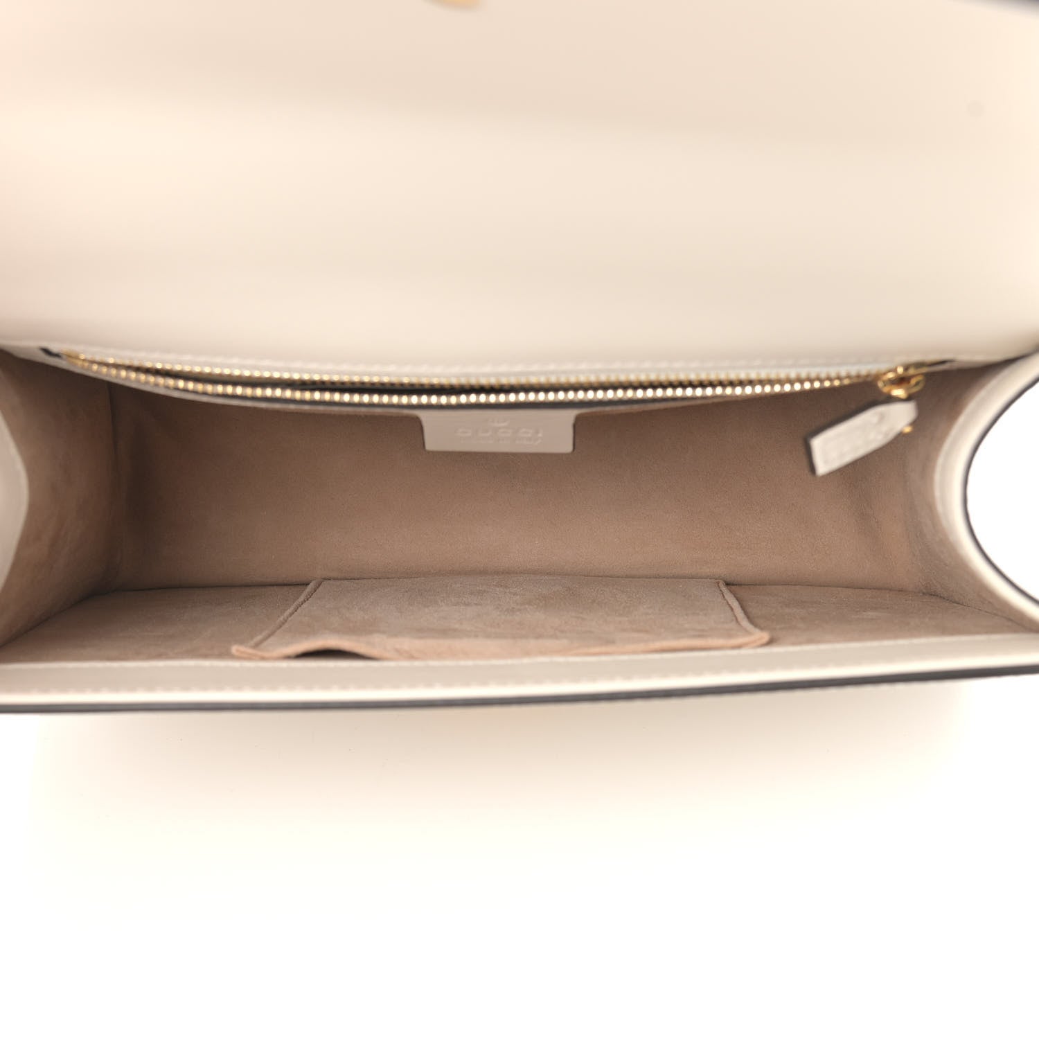 Gucci Calfskin Small Sylvie Shoulder Bag Off White 7 of 10
