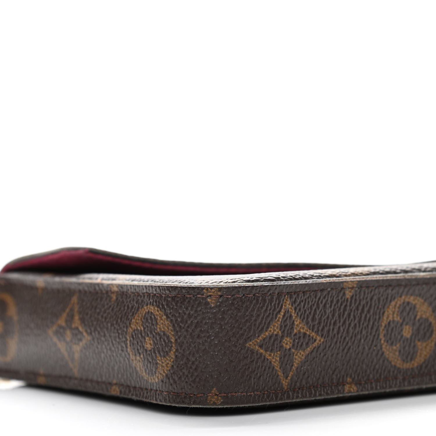 Louis Vuitton Monogram Pochette Felicie Chain Wallet Fuchsia 11 of 14