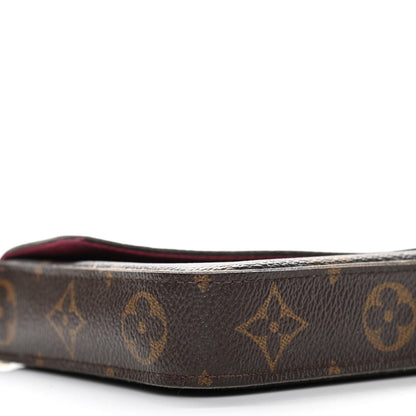 Louis Vuitton Monogram Pochette Felicie Chain Wallet Fuchsia 11 of 14
