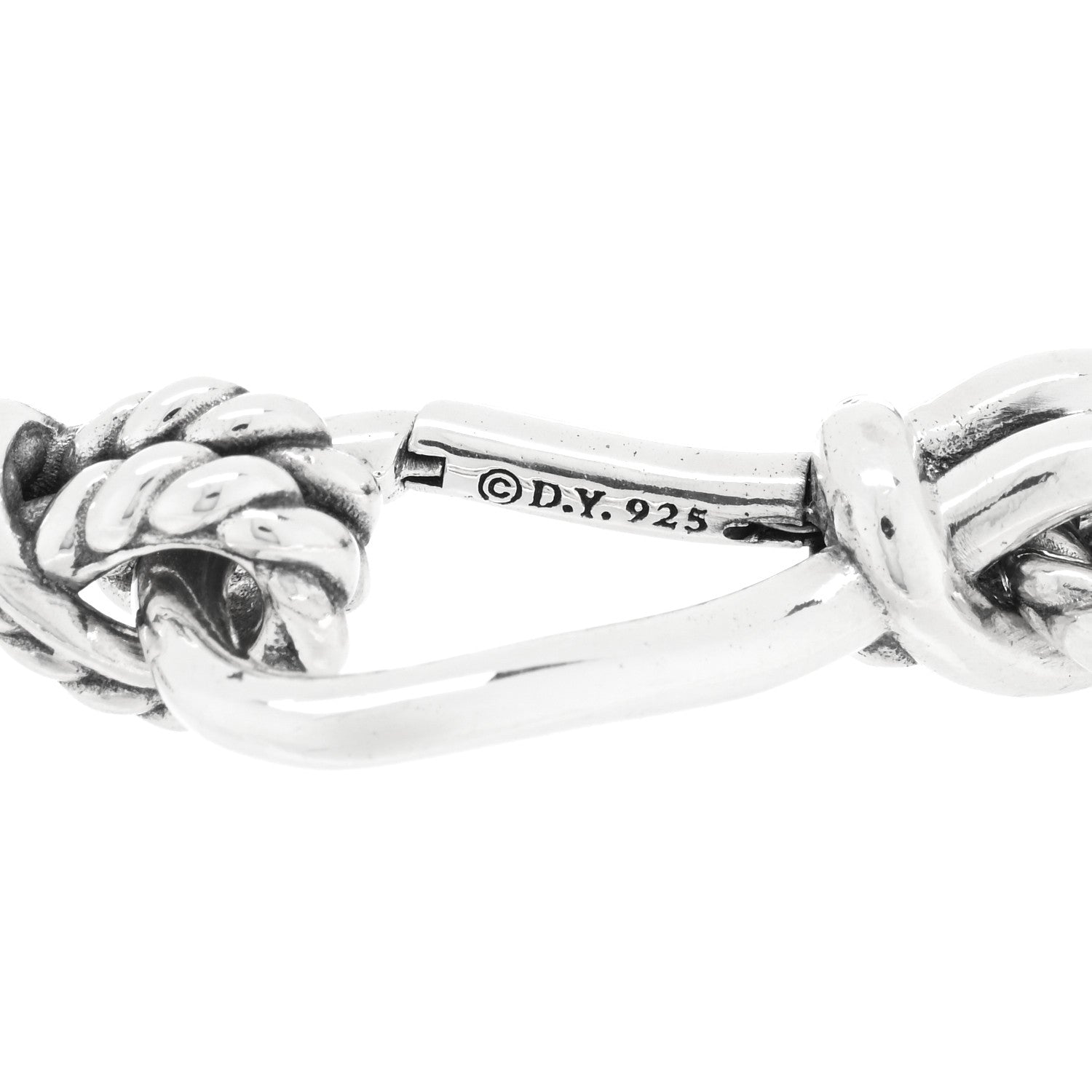 David Yurman Sterling Silver Thoroughbred Loop Chain Bracelet 3 of 3