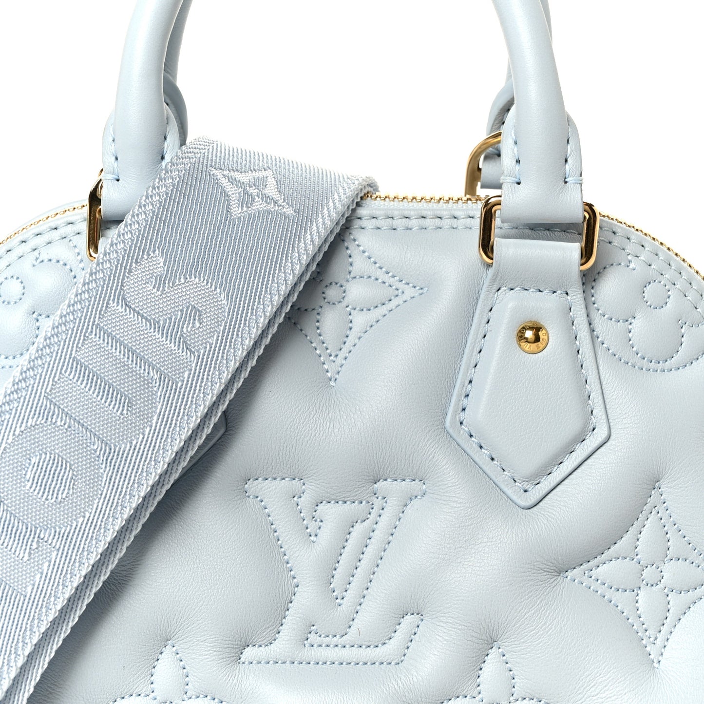 Calfskin Bubblegram Alma BB Ice Blue