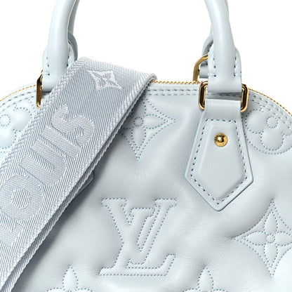 Louis Vuitton Calfskin Bubblegram Alma BB Ice Blue 7 of 9