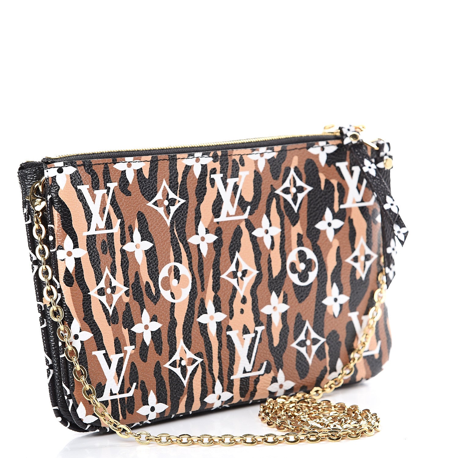 Louis Vuitton Monogram Giant Jungle Pochette Double Zip Black 2 of 10