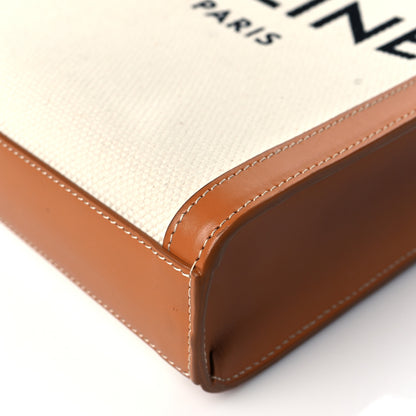 Celine Canvas Calfskin Mini Vertical Cabas Natural Tan 8 of 8