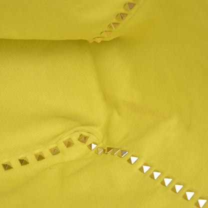 Valentino Garavani Canvas Large Rockstud Reversible Tote Pink Yellow 17 of 19