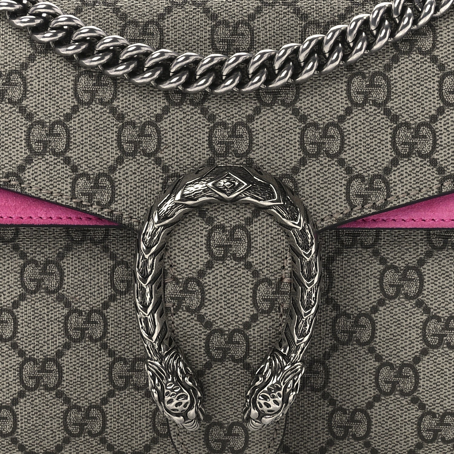 Gucci GG Supreme Monogram Small Dionysus Shoulder Bag Pink 9 of 12