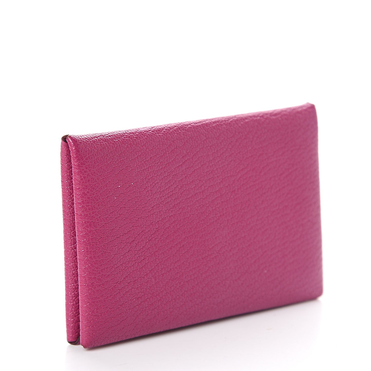 Chevre Mysore Calvi Card Case Rose Pourpre