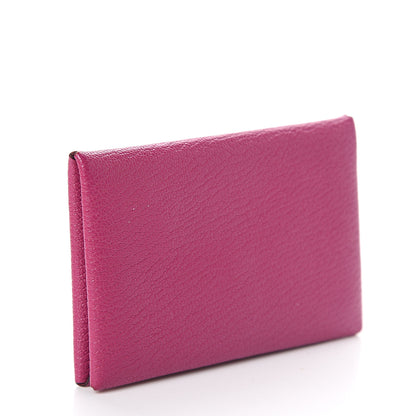 Hermes Chevre Mysore Calvi Card Case Rose Pourpre 2 of 5