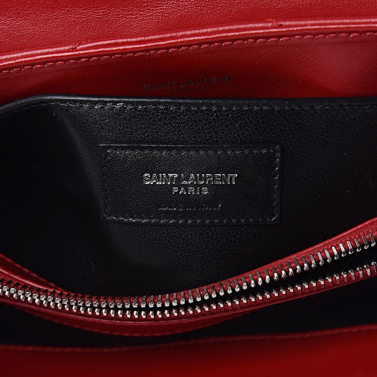 Calfskin Y Quilted Monogram Small Loulou Crossbody Bag Red