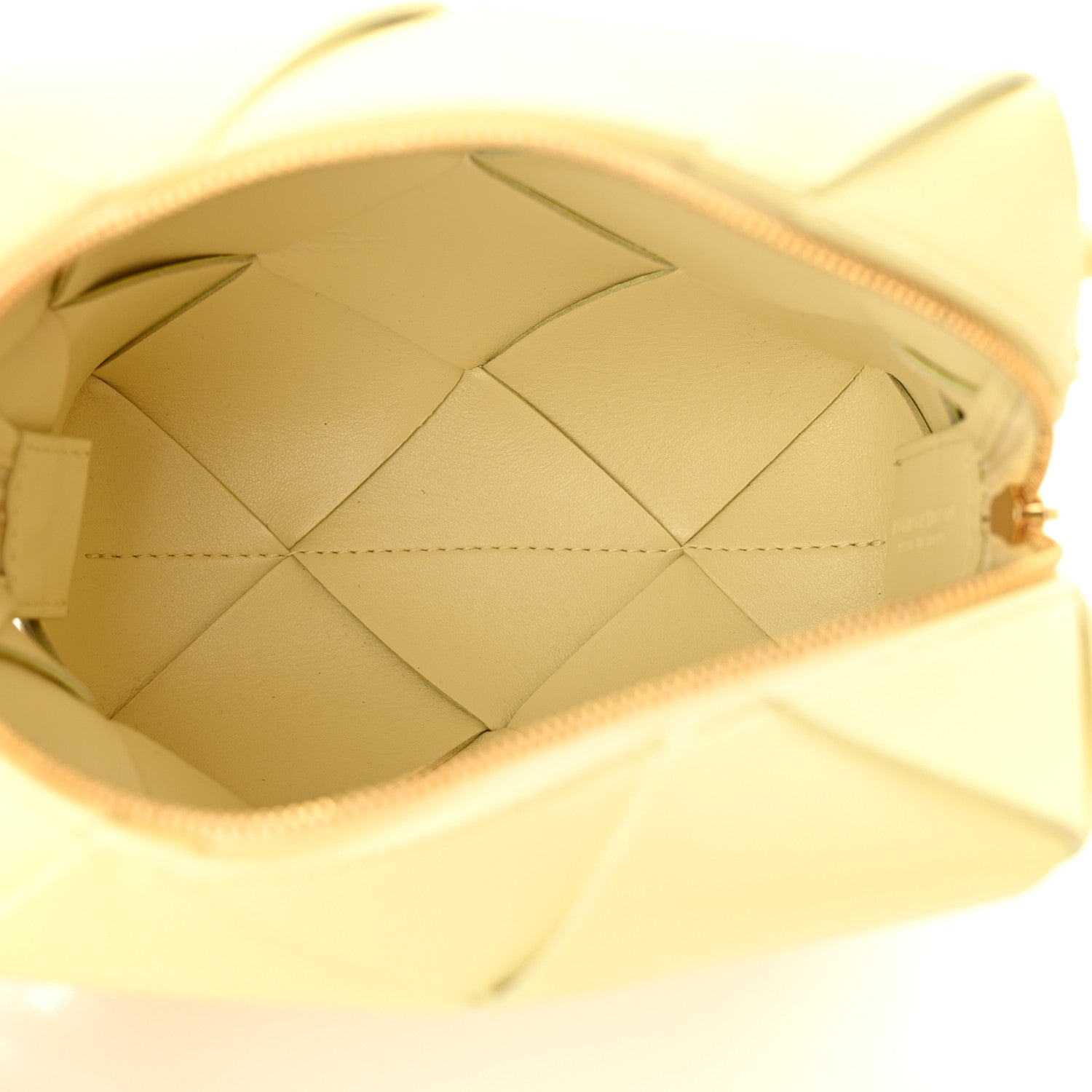 Bottega Veneta BOTTEGA VENETA Lambskin Maxi Intrecciato Mini Cassette Camera Bag Ice Cream 5 of 9