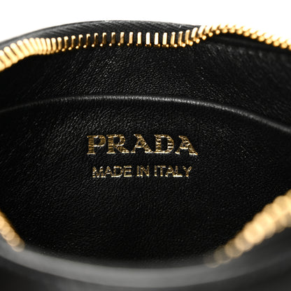Prada Soft Calfskin Arque Shoulder Bag Black 5 of 8