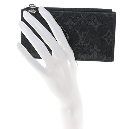 Louis Vuitton Monogram Eclipse Taiga Coin Card Holder 2 of 13