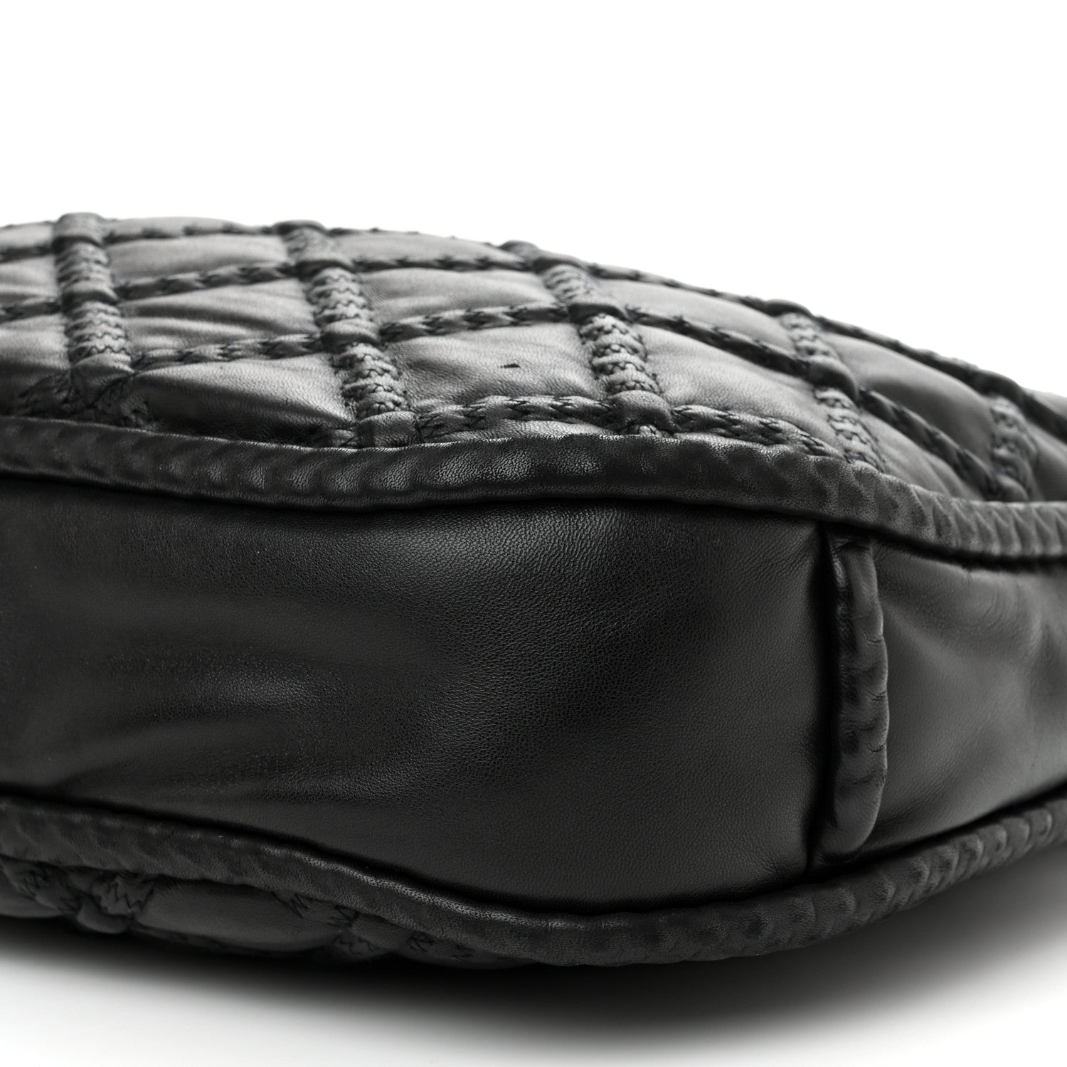 Chanel Quilted Lambskin Hidden Chain Hobo Black 10 of 10