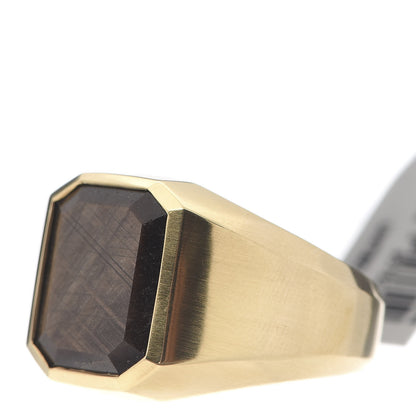 David Yurman 18K Yellow Gold Golden Sheen Sapphire 17MM Signet Ring 62 10 3 of 5
