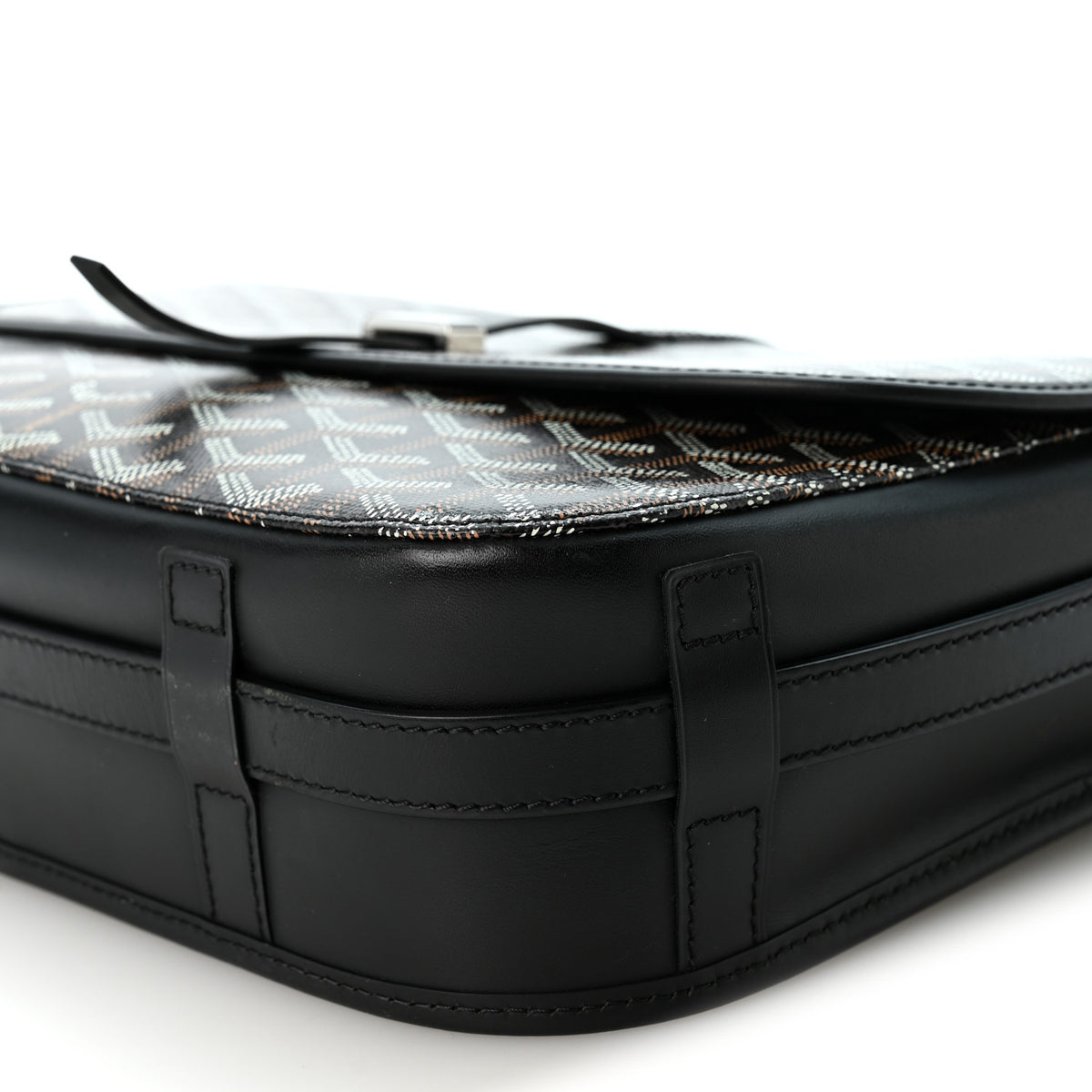 Goyardine Belvedere II MM Messenger Bag Black