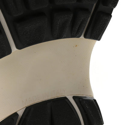 Chanel Fabric Laminated Calfskin Stretch CC Womens Sneakers 37.5 White Silver 7 of 8
