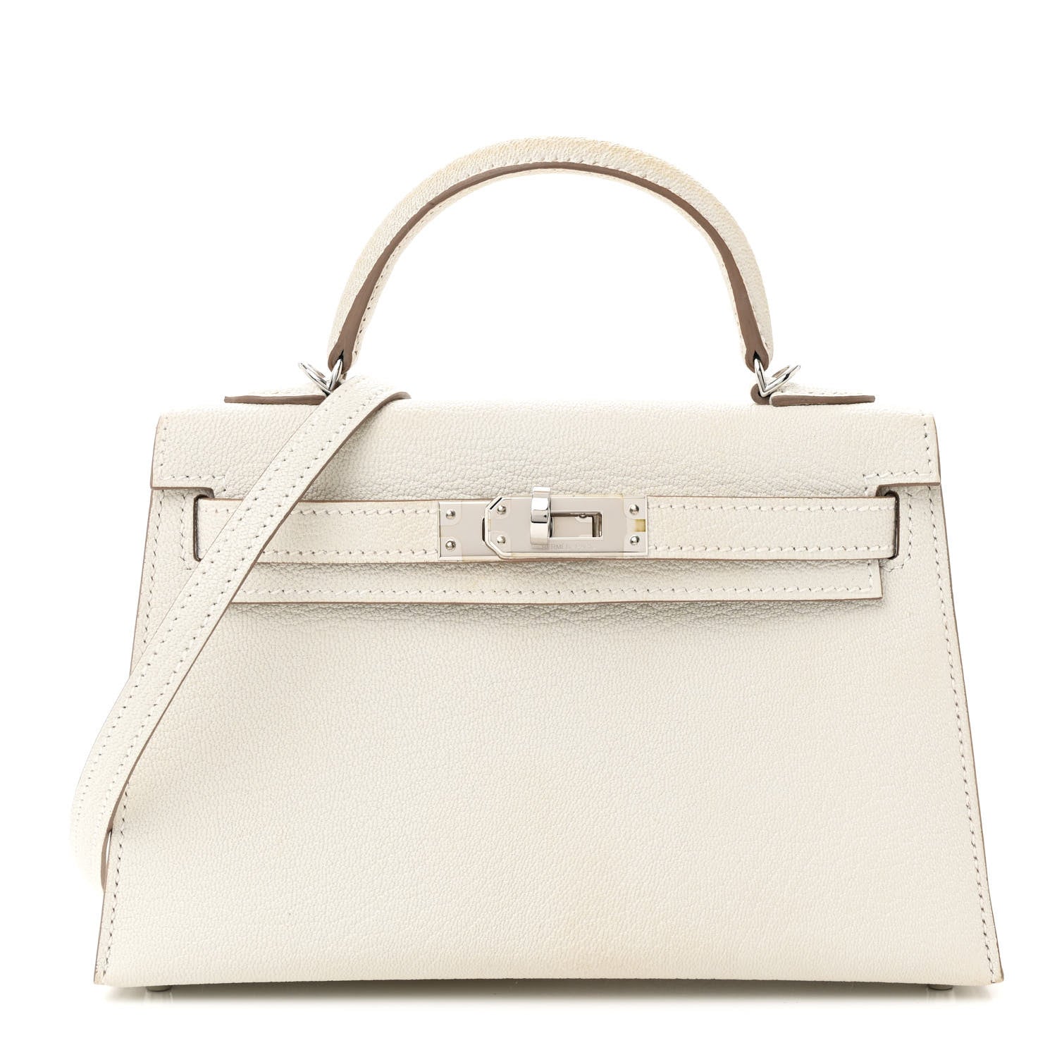 Hermes Chevre Mysore Mini Kelly Sellier 20 Mushroom 1 of 13