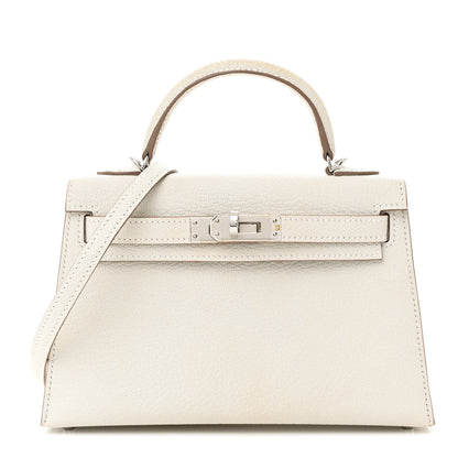 Hermes Chevre Mysore Mini Kelly Sellier 20 Mushroom 1 of 13