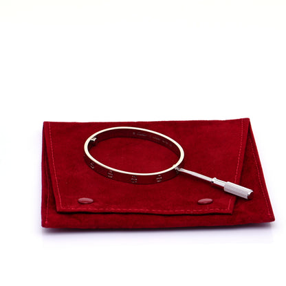 Cartier 18K White Gold LOVE Bracelet 17 7 of 8