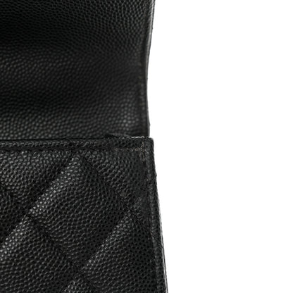 Chanel Caviar Quilted Chain Match Top Handle Phone Holder With Chain Black 12 of 15