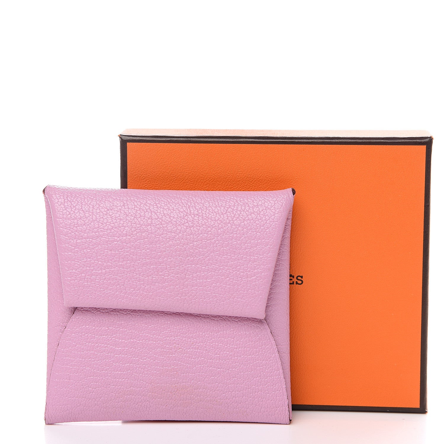 Hermes Chevre Mysore Bastia Coin Purse Mauve Sylvestre 7 of 7