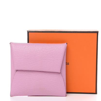 Hermes Chevre Mysore Bastia Coin Purse Mauve Sylvestre 7 of 7