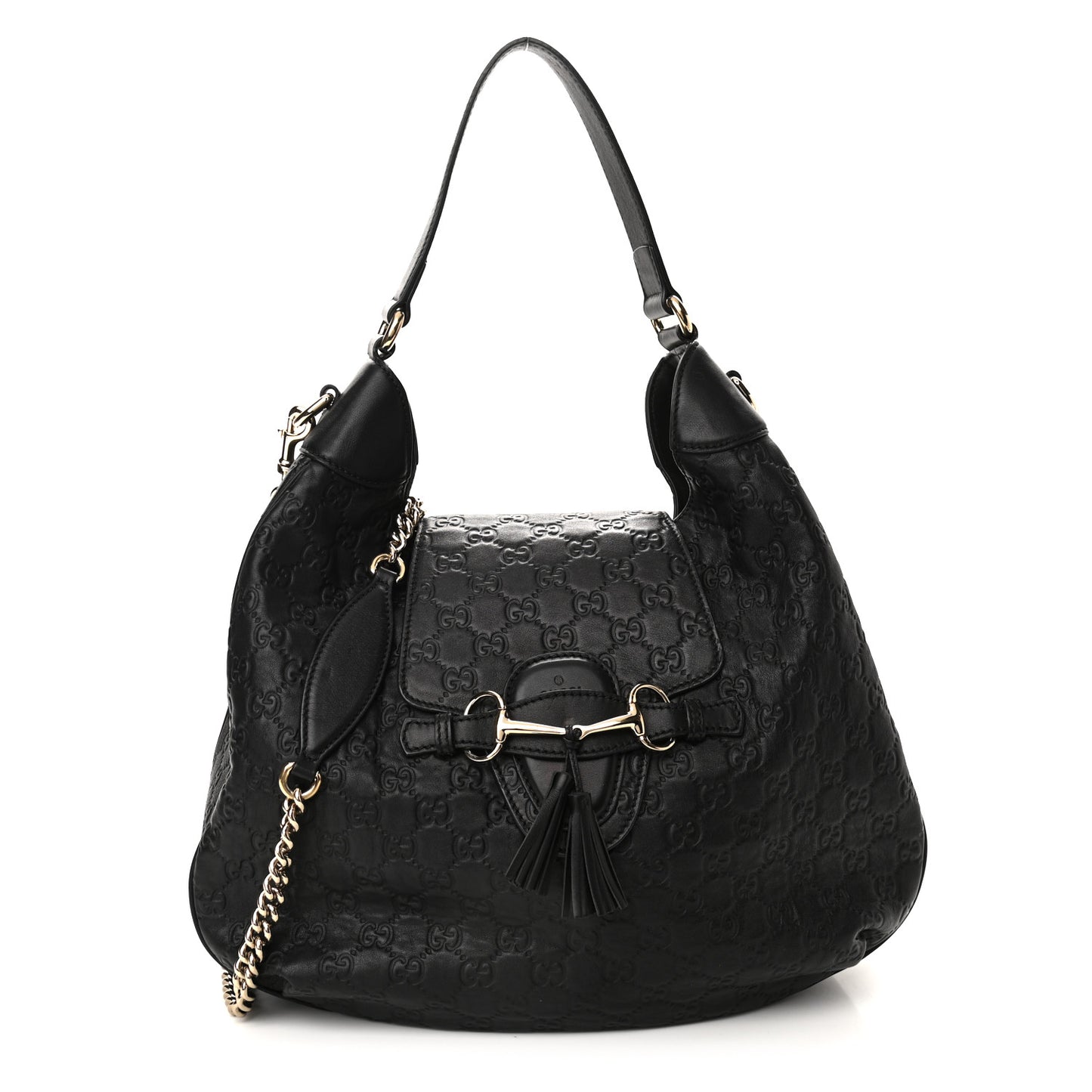 Guccissima Medium Emily Hobo Black