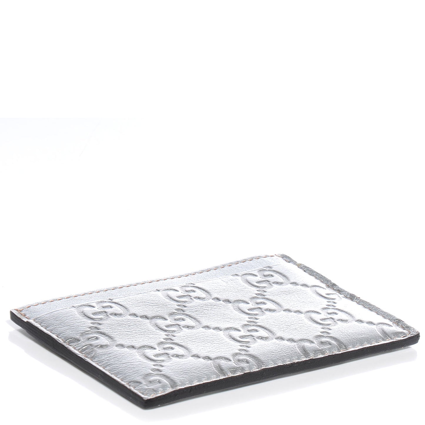 Guccissima Card Holder Silver