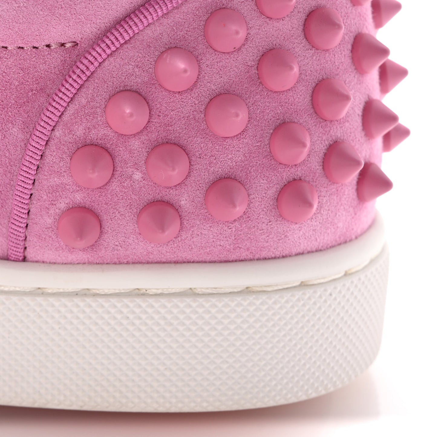 Veau Velours Calfskin Spikes Womens Vieira Flat Sneakers 38.5 Gummy