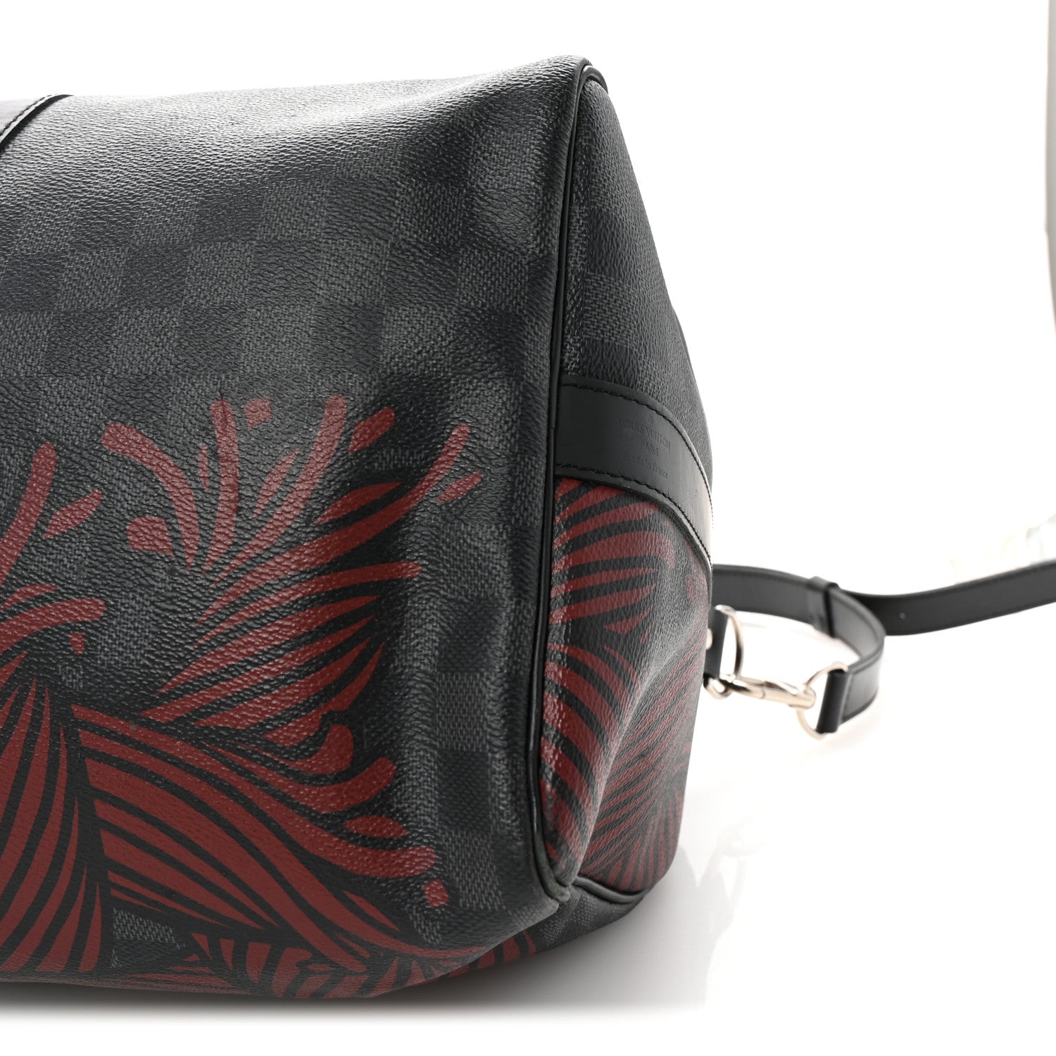 Louis Vuitton Damier Graphite Rope Keepall Bandouliere 45 Red 9 of 9