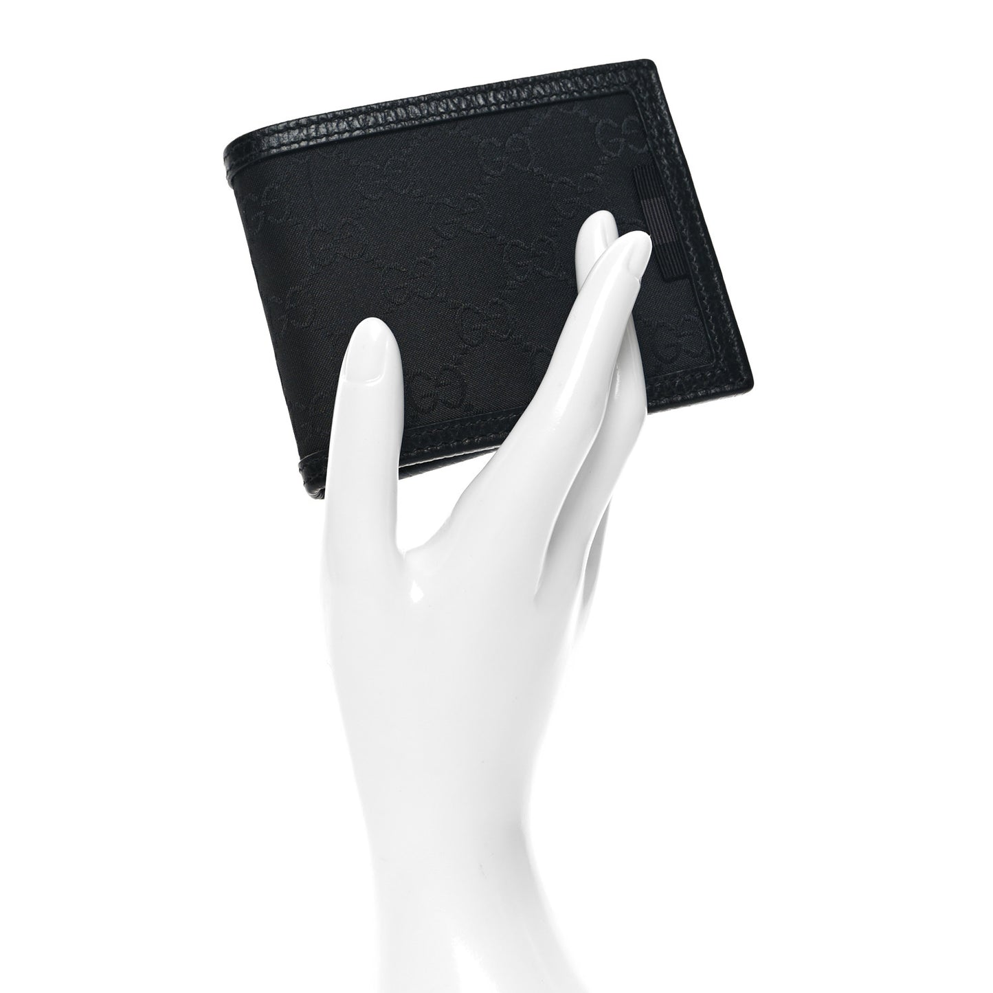 Nylon Monogram Bi-Fold Wallet Black
