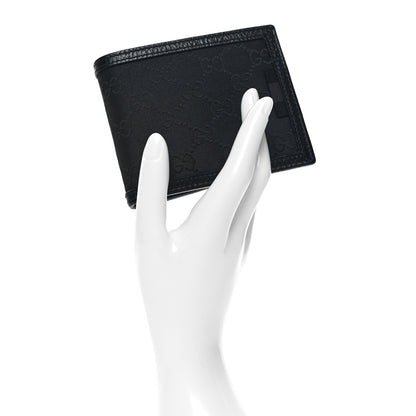 Gucci Nylon Monogram Bi-Fold Wallet Black 2 of 8