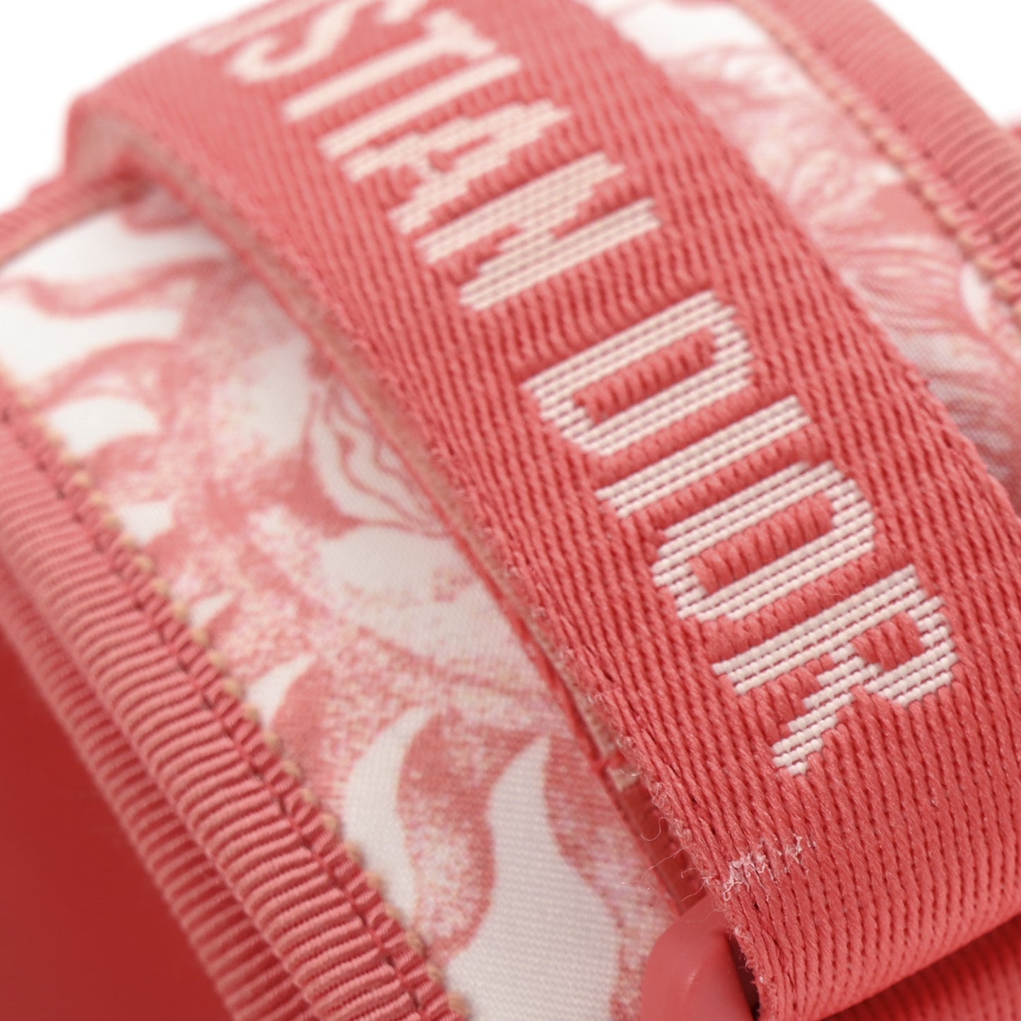 Technical Stretch Fabric Dio(r)evolution Toile De Jouy Slide Sandals 35 Coral