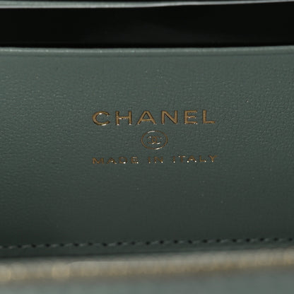 Chanel Metallic Lambskin Quilted Small CC Dynasty Vanity Case With Chain Grey 7 of 12