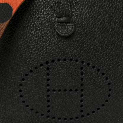 Hermes Taurillon Clemence Flipperball Sangle Evelyne TPM Black Noisette Cuivre Gold 8 of 10