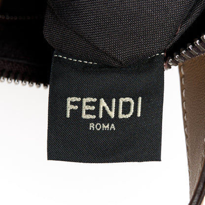 Fendi Recycled Fabric Jacquard Vitello Grace FF 1974 Mini O'Lock Bowling Bag Tobacco Moro Sand 8 of 11