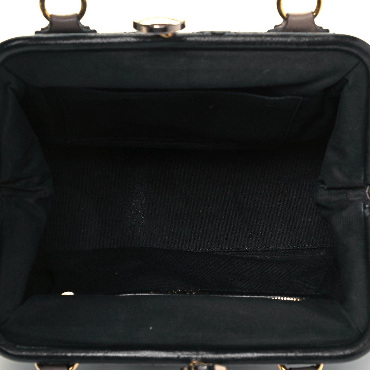 Lambskin Quilted Mini Colorblock Manhattan Stam Black Concrete