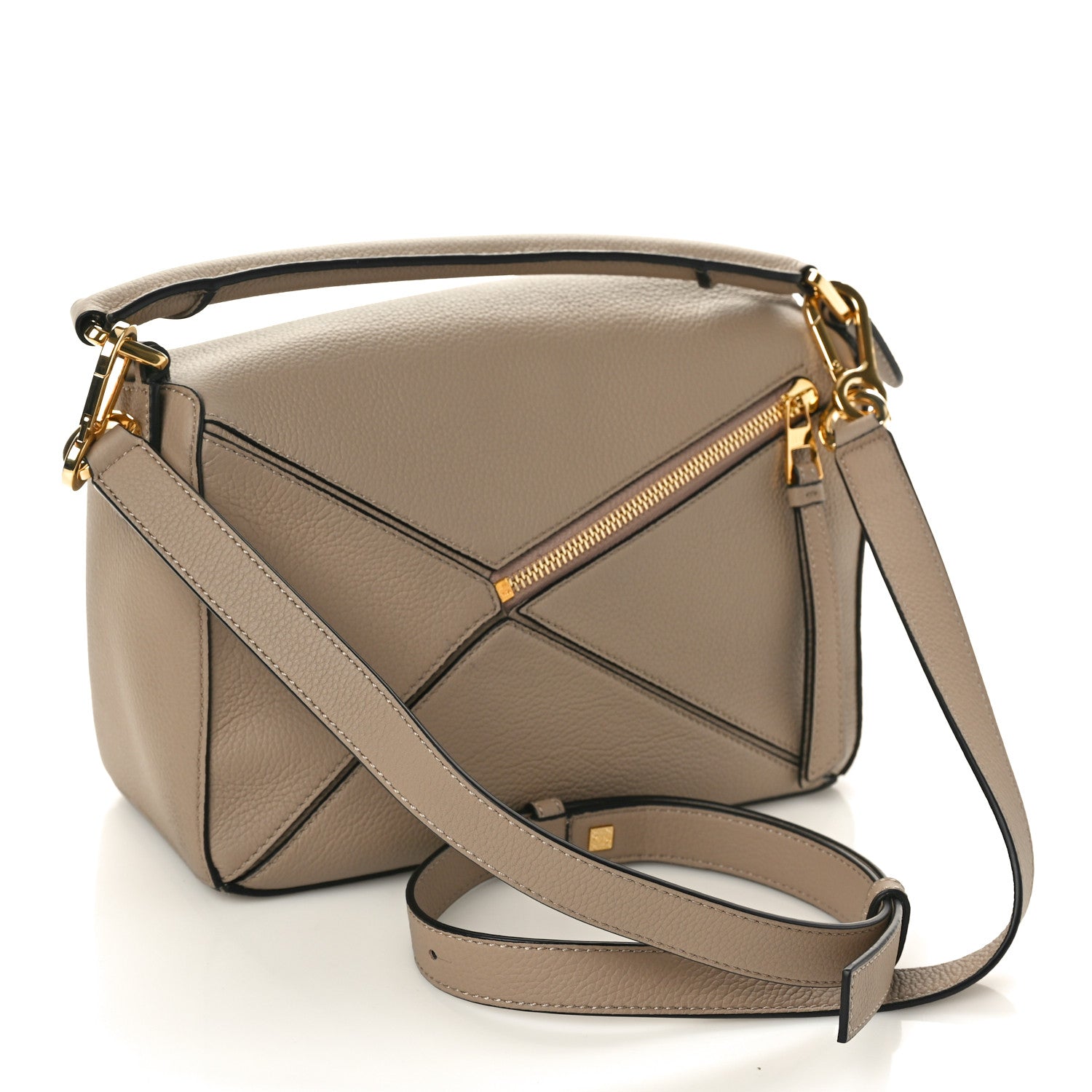 Loewe Grained Calfskin Small Puzzle Bag Sand 2 of 9