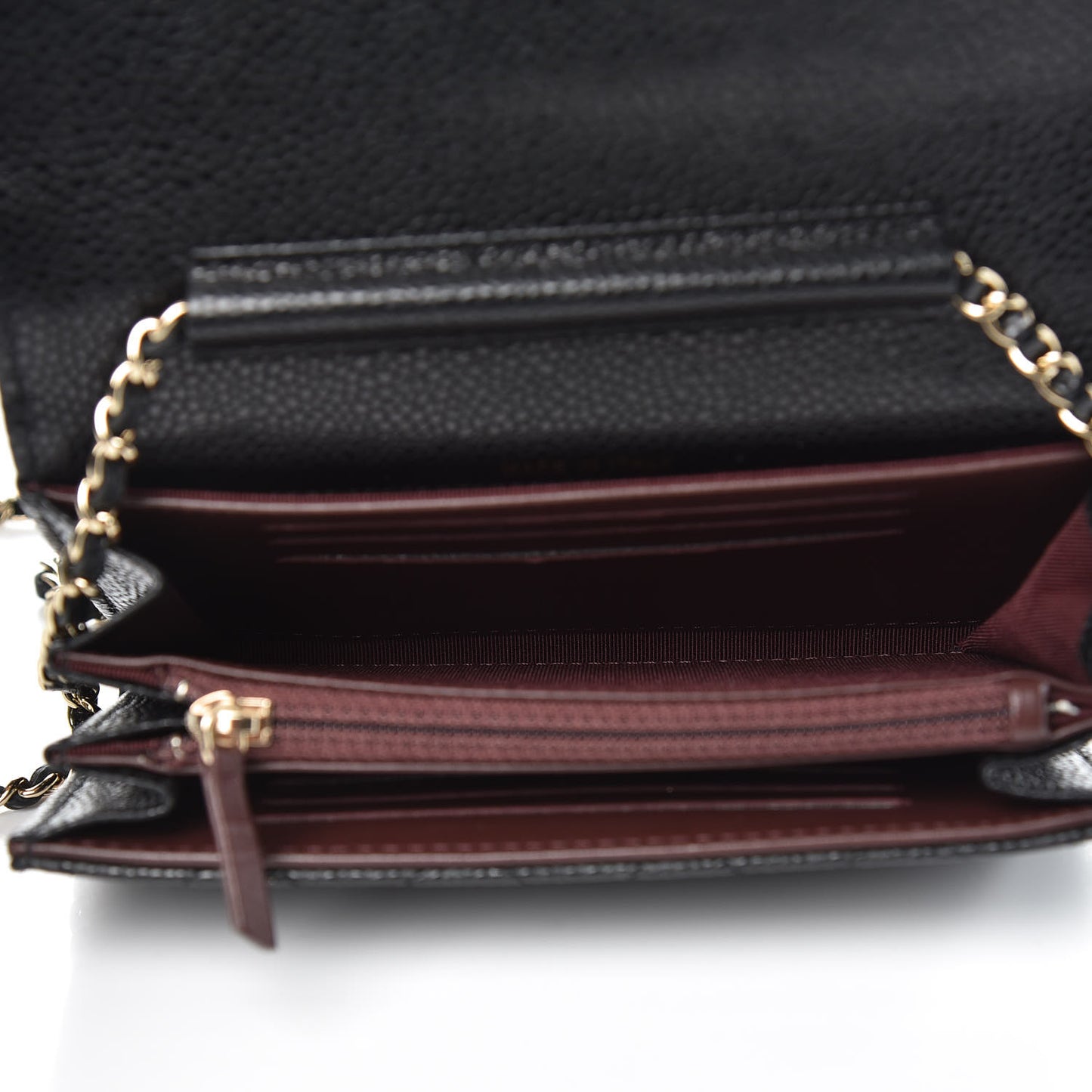 Caviar Quilted Classic Clutch With Chain Black