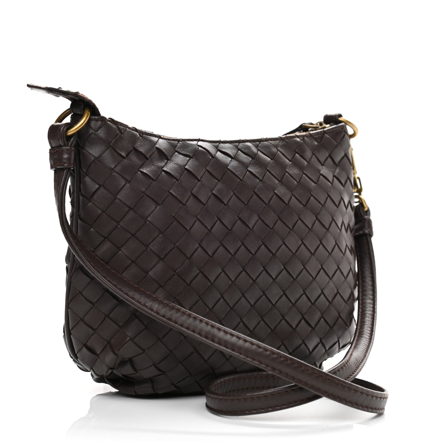 Bottega Veneta Nappa Intrecciato Crossbody Ebano 3 of 11